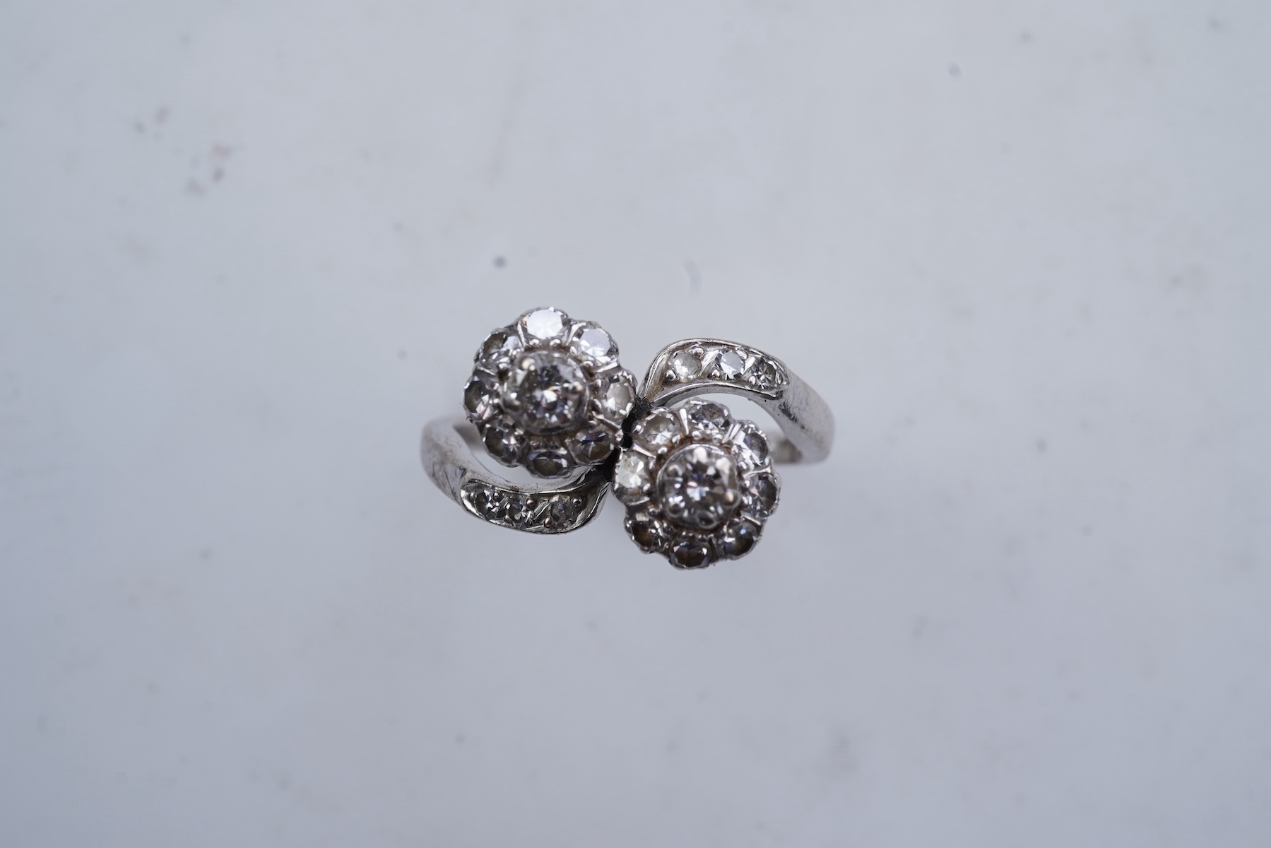 A diamond ring, mid 20th century